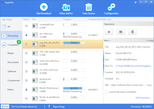 Best Download Managers for Windows 10 5 EagleGet